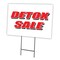 Signmission Detox Sale Yard Sign & Stake outdoor plastic coroplast window, C-1824 Detox Sale C-1824 Detox Sale - alternate 1